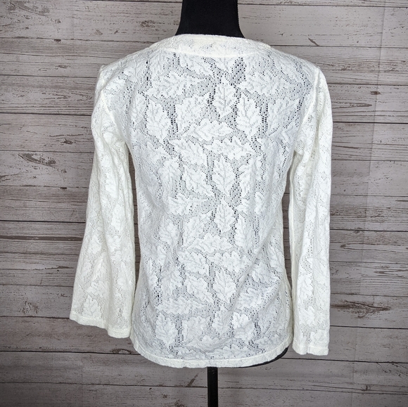 Kmart • Vintage 70s Cottagecore Lace Cardigan - Picture 3 of 5
